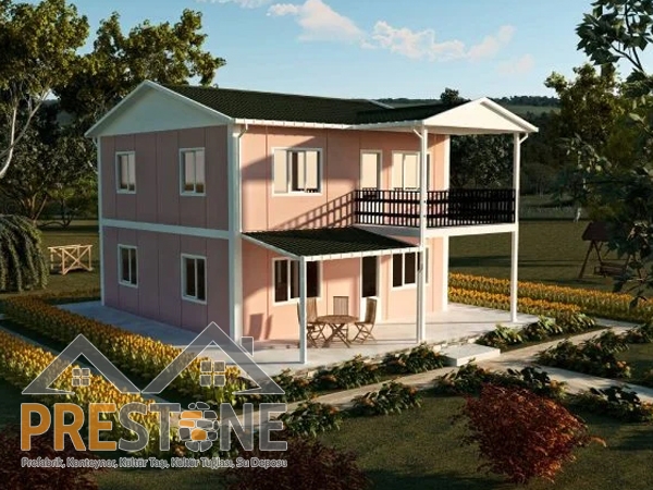 147 m2 Prestone Çift Katlı Prefabrik Ev