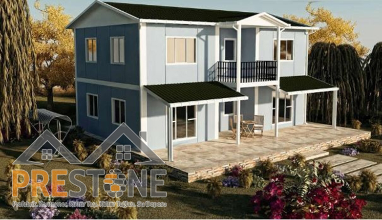 158 m2 Prestone Çift Katlı Prefabrik Ev