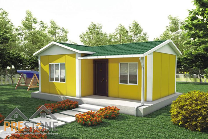 40 m² | 1+1 | Prestone Tek Katlı Prefabrik Ev