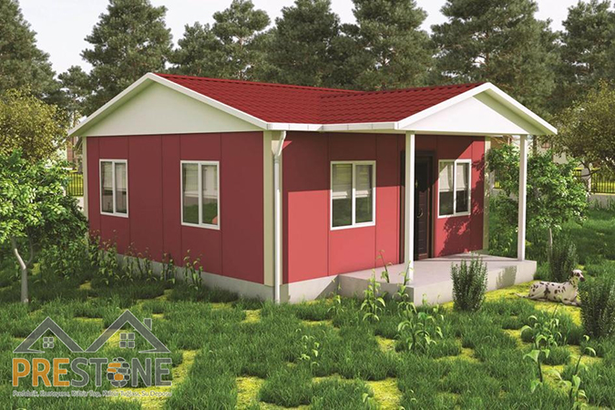45 m² | 2+1 | Prestone Tek Katlı Prefabrik Ev