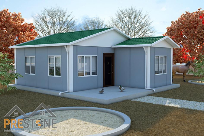 49 m² | 2+1 | Prestone Tek Katlı Prefabrik Ev