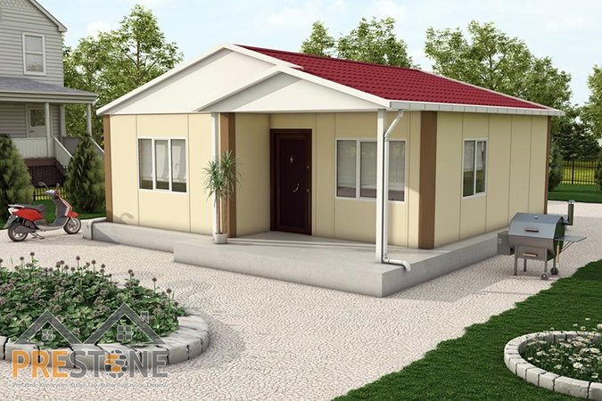62 m² | 2+1 | Prestone Tek Katlı Prefabrik Ev