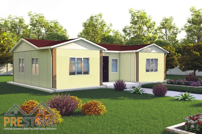 73 m² | 2+1 | Prestone Tek Katlı Prefabrik Ev