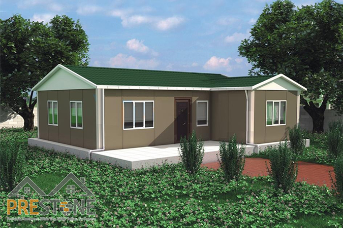 75 m² | 2+1 | Prestone Tek Katlı Prefabrik Ev