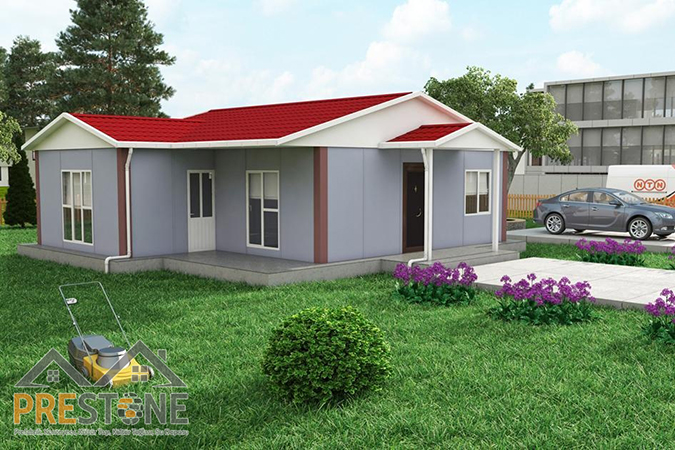 77 m² | 2+1 | Prestone Tek Katlı Prefabrik Ev