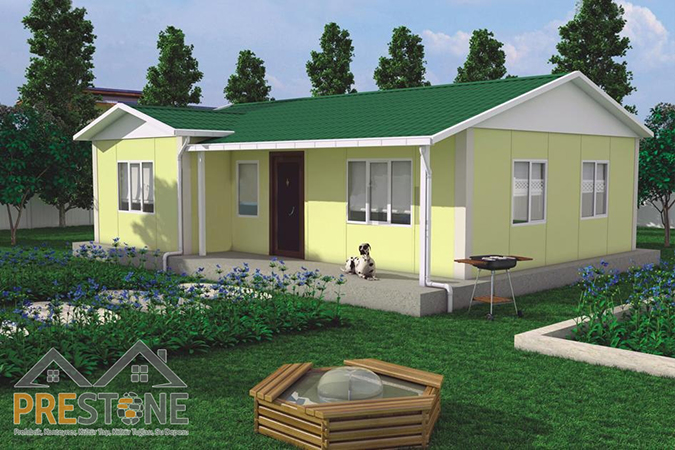 78 m² | 2+1 | Prestone Tek Katlı Prefabrik Ev