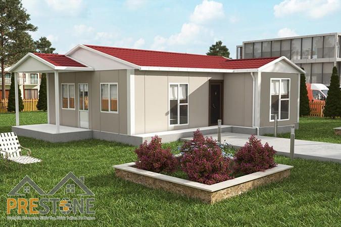 80 m² | 2+1 | Prestone Tek Katlı Prefabrik Ev