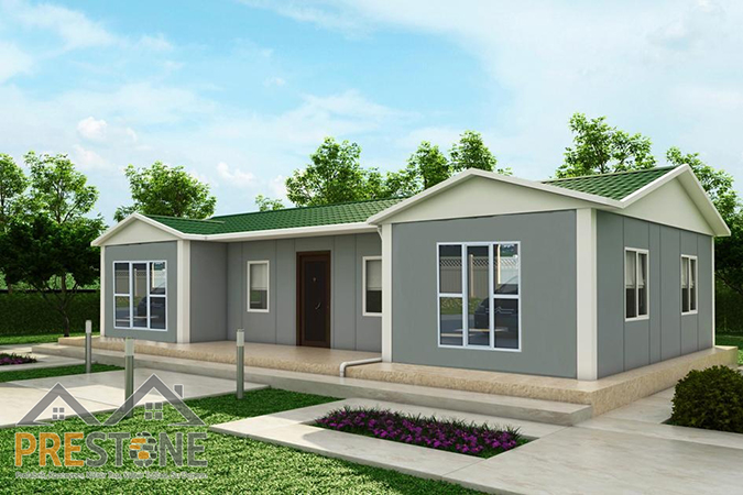 98 m² | 3+1 | Prestone Tek Katlı Prefabrik Ev