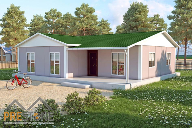 117 m² | 3+1 | Prestone Tek Katlı Prefabrik Ev
