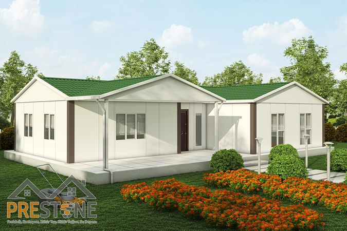123 m² | 3+1 | Prestone Tek Katlı Prefabrik Ev