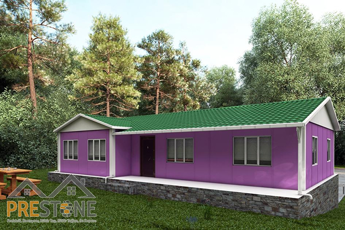 125 m² | 4+1 | Prestone Tek Katlı Prefabrik Ev