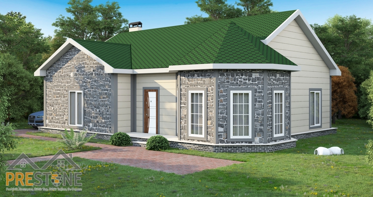 119 m2 Prestone Tek Katlı Çelik Konut
